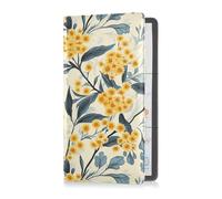 Sanluoli Australia Golden Wattle Beauty Flowers - Funda de cuero premium para registro de automóvil y seguro de automóvil esencial para tarjetas, licencia de conducir de documentos esenciales