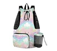 sanluoli Bear - Bolsas de playa con cordón para la escuela, con bolsillos, separación húmeda y seca