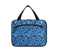 sanluoli Blueeopard - Neceser colgante de viaje con gancho, diseño de moda, para crucero, viajes, vacaciones, bolso de viaje para mujer, Azul (Blue leopard print)