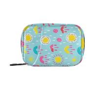 sanluoli Bolsa médica Sun Rainball Cloud con compartimentos desmontables, organizador de pastillas portátil de viaje