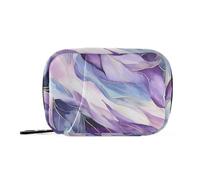 sanluoli Bolsas medicinales de acuarela dorada morada con compartimentos desmontables, organizador de pastillas medicinales acoplable