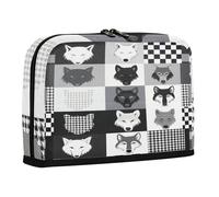 sanluoli Bolsas para lápices de gran capacidad, organizador de escritorio grande para adolescentes y niños, cosméticos, lobos grises, lindos