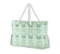 sanluoli Bolsas resistentes de dibujos animados Fuuny Aliens para mujer, con bolsillos laterales, para viajes, piscina, gimnasio, comestibles, viajes