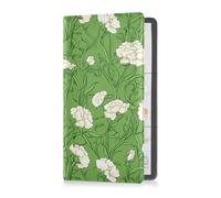 sanluoli Carnation Lace Grass Green Pu Leather - Organizador para tarjetas de registro y seguro, guantera, para licencia de conducir, tarjetas y documentos esenciales