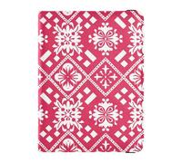 Sanluoli - Cartera de piel para pasaporte y vacunas, color blanco melocotón, con diseño floral