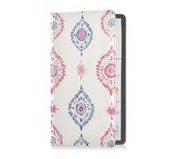 sanluoli Colorido blanco bohemio piel sintética para registro y tarjeta de seguro, organizador de guantera para documentos, tarjetas, licencia