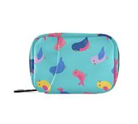 sanluoli Cute Birds - Bolsa médica de primavera de animales coloridos con compartimentos desmontables, organizador de píldoras semanal portátil