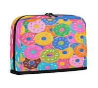 sanluoli Estuche para lápices de gran capacidad, con cremallera, para hombre, primaria, colorida, donut