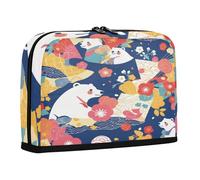 sanluoli Estuche para lápices de gran capacidad, estuche delgado para artículos de papelería para niñas, suministros escolares azules, osos polares japoneses