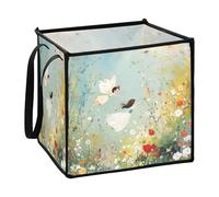 sanluoli Fairy Flying in The Flower Garden - Canastas decorativas para estantes, plegables, contenedores de almacenamiento extragrandes, 13 x 13 x 13 pulgadas