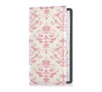 Sanluoli Fleur-de-lis Magenta - Funda de cuero sintético para registro de automóvil y tarjeta de identificación, para documentos esenciales, licencia de conducir, tarjetas