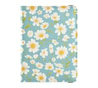 Sanluoli - Funda de piel para pasaporte, color azul y blanco, para pasaporte, billetera de viaje, bonito libro de pasaporte, ligero