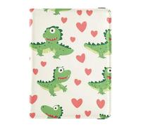 Sanluoli - Funda de piel para pasaporte con diseño de dibujos animados, diseño de dinosaurio, para el día de San Valentín, funda para tarjetas de vacuna, resistente al agua