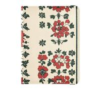 sanluoli Funda de piel para pasaporte, diseño de flores, color rojo y verde oscuro, funda para tarjetas de vacuna, organizador de documentos, accesorios impermeables