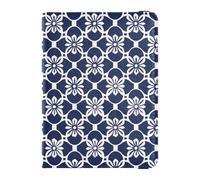 Sanluoli - Funda de piel para pasaporte, diseño único, diseño de flores azul oscuro, organizador de documentos de viaje, bonito libro de pasaportes, ligero