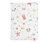 sanluoli Funda de piel para pasaporte y tarjeta de vacunación de dibujos animados Underwater World, funda para pasaporte, documentos de viaje, funda ligera para pasaporte