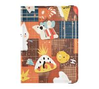 sanluoli Funda protectora de piel con diseño de dibujos animados de dibujos animados para pasaporte, cartera y vacunas, ultrafina