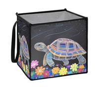 sanluoli Funny Eastern Box Turtle - Contenedores de almacenamiento para escritorio, cestas pequeñas plegables para organizar 13 x 13 x 13 pulgadas