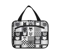sanluoli Grey Wolves - Bonito kit de aseo de viaje colgante con gancho, bolsas de aseo plegables de diseño para artículos esenciales para mujer, bolsas de vacaciones para maquillaje de mujer, Lobos