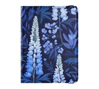 Sanluoli Lupine Glory - Funda de piel para pasaporte, cartera, soporte para pasaporte, organizador de documentos, accesorios impermeables