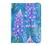 Sanluoli Lupine Glory - Funda de piel para pasaporte, color azul