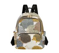 sanluoli Mochila colorida de gran capacidad para mujer, diseño de erizo de dibujos animados, mochila de viaje para el trabajo, deportes, viajes, Erizo de dibujos animados lindo y colorido, M