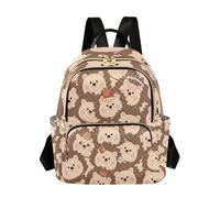 sanluoli Mochila de viaje informal de moda con diseño de erizo de dibujos animados para mujer, bolsa de hombro para viajes, deportes, gimnasio, Lindo erizo de dibujos animados, color marrón, M