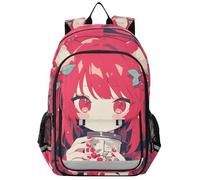 sanluoli Mochila infantil para la escuela de 8 a 12: moderna bolsa de libros para niños en varios colores - Sweet Cute Cherry Red Anime