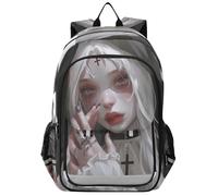 sanluoli Mochila para niñas de 8 a 12 años: mochila ajustable para niños en varios colores - Evil Nun White