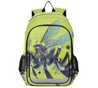 sanluoli Mochila para niñas y niños de la escuela primaria de 8 a 12 años: bolsas ligeras para libros para niños en varios colores - Pop Art Bee verde lima