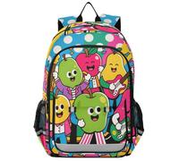 sanluoli Mochila para niños de 8 a 12 años: bolsas de libros de gran capacidad para hombres en varios colores - Psychedelic Fruits 80s