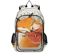 sanluoli Mochila pequeña para niños de 8 a 12 años: moderna mochila para la universidad en varios colores - Chubby Fox Perfect with A Little Girl