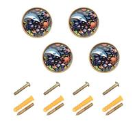 sanluoli - Pomos de cocina personalizables para algunos animales marinos de delfín, tiradores y pomos de cocina, 1.26 pulgadas (32 mm) para estantería, paquete de 4