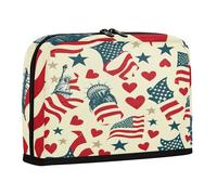 sanluoli Portalápices de gran capacidad, organizador de artículos de papelería con múltiples ranuras para adolescentes, niñas, escuela secundaria, bandera de la diosa de la libertad, 4 de julio, Día