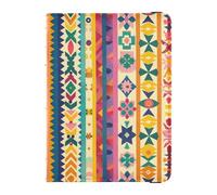 Sanluoli - Portatarjetas de piel con formas geométricas tradicionales para pasaporte y vacunas, cubierta para pasaporte con bloqueo RFID, impermeable