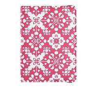 Sanluoli - Portatarjetas de piel floral tradicional de melocotón, organizador de documentos de viaje, protector, tarjetero, tarjetero, tarjeta de vacuna, ligera,