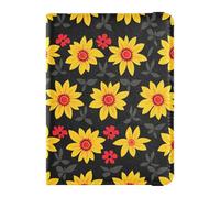 Sanluoli - Portatarjetas para pasaporte y vacunas, diseño floral, estilo mexicano, con bonito libro de pasaporte, ultra delgado