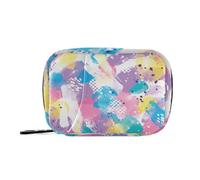 sanluoli Retro Art Doodle - Bolsas de medicina coloridas con compartimentos desmontables, organizador de píldoras acoplable grande
