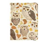 Sanluoli Safari - Funda de piel para pasaporte, diseño de búhos personalizados, para uso de otoño, para tarjetas de vacuna, organizador de documentos, accesorios impermeables