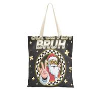 sanluoli Six Seven - Bolsa de lona reutilizable con bolsillos para gimnasio, trabajo, compras, 16 x 15 pulgadas, esencial para la escuela