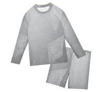sanluoli Sky?Blue Crackle Pattern - Conjunto de protección UV para niños de 3 a 10 años, manga larga UPF 50+, Textura de agua tenue plateada, 3 años