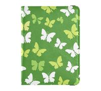 Sanluoli - Soporte para tarjetas de pasaporte y vacuna con diseño de mariposas de piel santa, organizador de documentos, accesorios ligeros