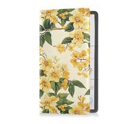 Sanluoli Thailand Golden Shower Tree Beauty Flowers - Portatarjetas de cuero premium para registro y seguro para documentos y tarjetas, para documentos o tarjetas