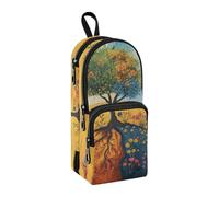 sanluoli The Magical Tree - Estuche de nailon con 3 compartimentos para guardar lápices, estuche de estudio y multifuncional, estuche grande de papelería para niños, escuela secundaria, 1600 ml