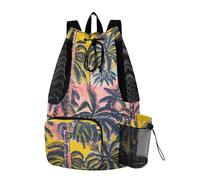 sanluoli Tropical Aesthetics Of The Summer Atmosphere - Bolsas con cordón para hombres y mujeres, bolsa trasera de cuerda con soporte para botella de agua, separación húmeda y seca