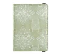 sanluoli Un suave fondo verde salvia de cuero para pasaporte, cartera para pasaporte, bonito libro de pasaporte, ligero