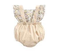 Sanlutoz Bodis de verano para bebés y niñas, diseño de flores, de algodón, a la moda, Brs9043-a, 0-6 Months