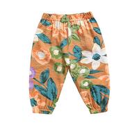 Sanlutoz Floral Bebé Niña Pantalones Suave Verano Niñita Largo Pantalones Moda Algodón (12-18 Meses, BPS2018-YE)
