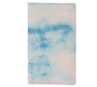Sanlykate Funda de chequera para cheques duplicados, hombres y mujeres, bloqueo RFID, piel sintética, funda estándar para registro de cheques con soporte para bolígrafo y divisor gratuito, Tinta de
