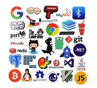 Sanmatic Lote 108Pcs Adhesivos para Ordenador Portátil para el Lenguaje de Programación Desarrollador Comprennent Logo Pegatina,C + +,Python,Linux,Swift,Los Piratas Informáticos,Les Geeks,Les Codeur